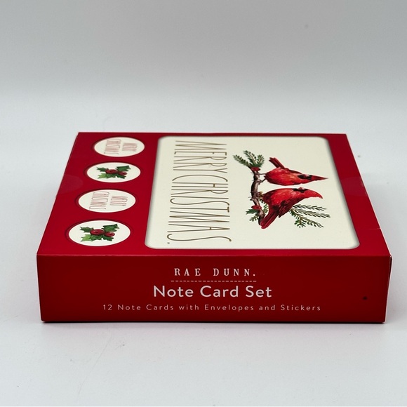 Rae Dunn MERRY CHRISTMAS Note Cards set of 12 - Picture 4 of 4